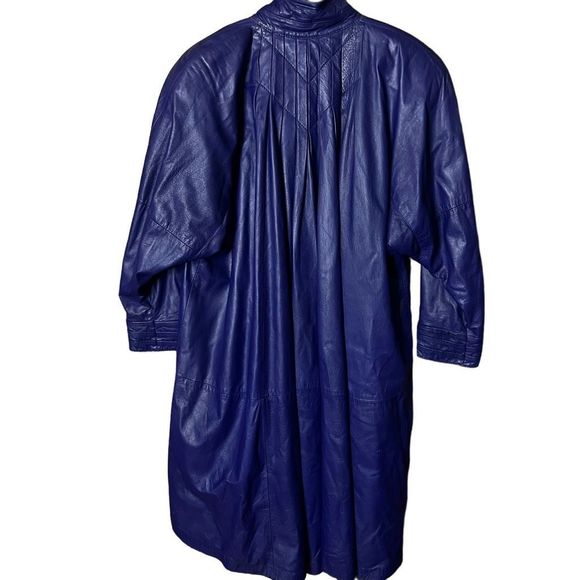 VTG Remy Made In USA Long Leather Coat Small - Picture 4 of 9